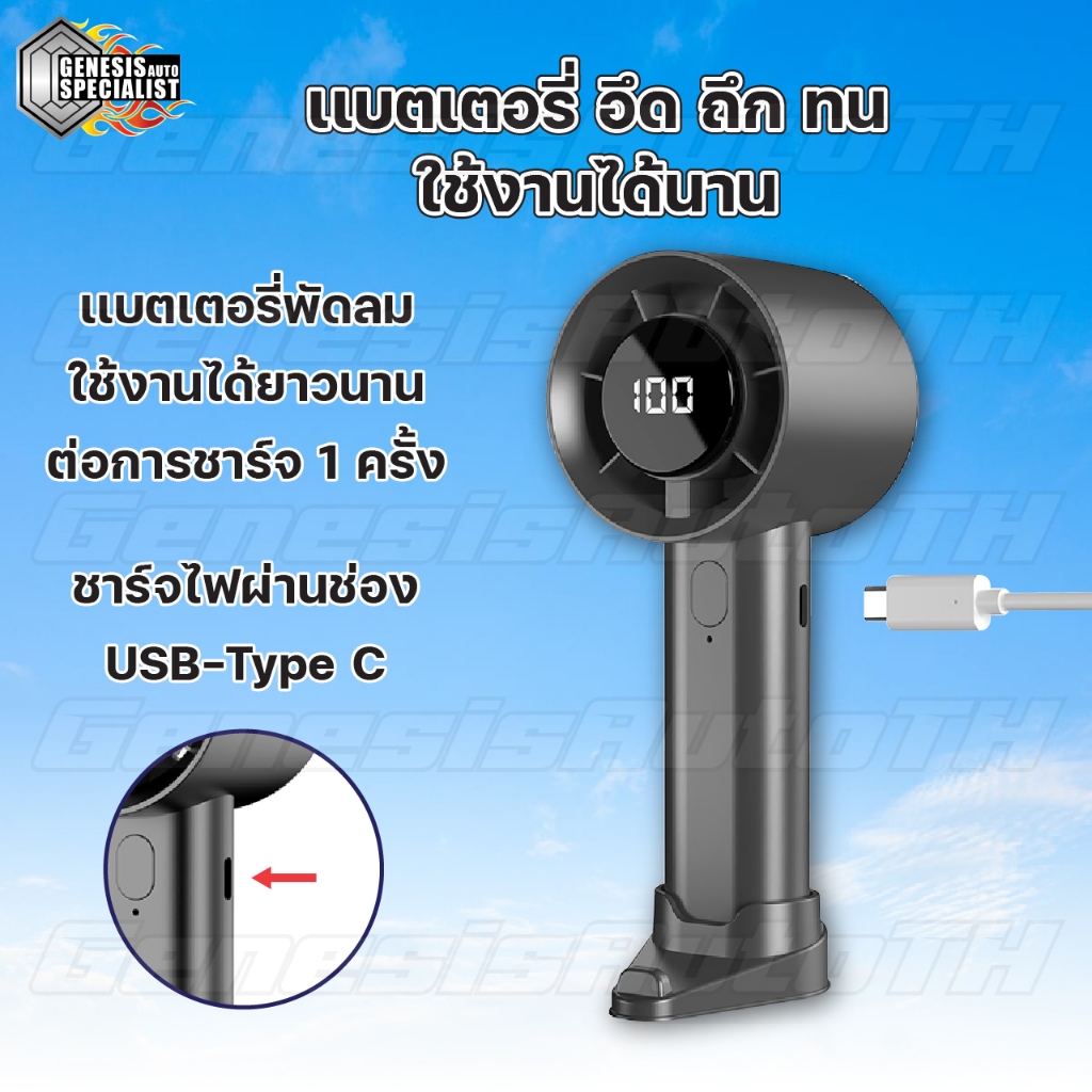 ภาพเพิ่มเติมของ ⚡ ลูกค้าใหม่ 1 บาท! พัดลมมือถือเทอร์โบ 💨 ลมแรง 5 ระดับ แบตอึด ใช้งานได้นาน น้ำหนักเบา พกง่าย ส่งด่วนไวทันใจ!
