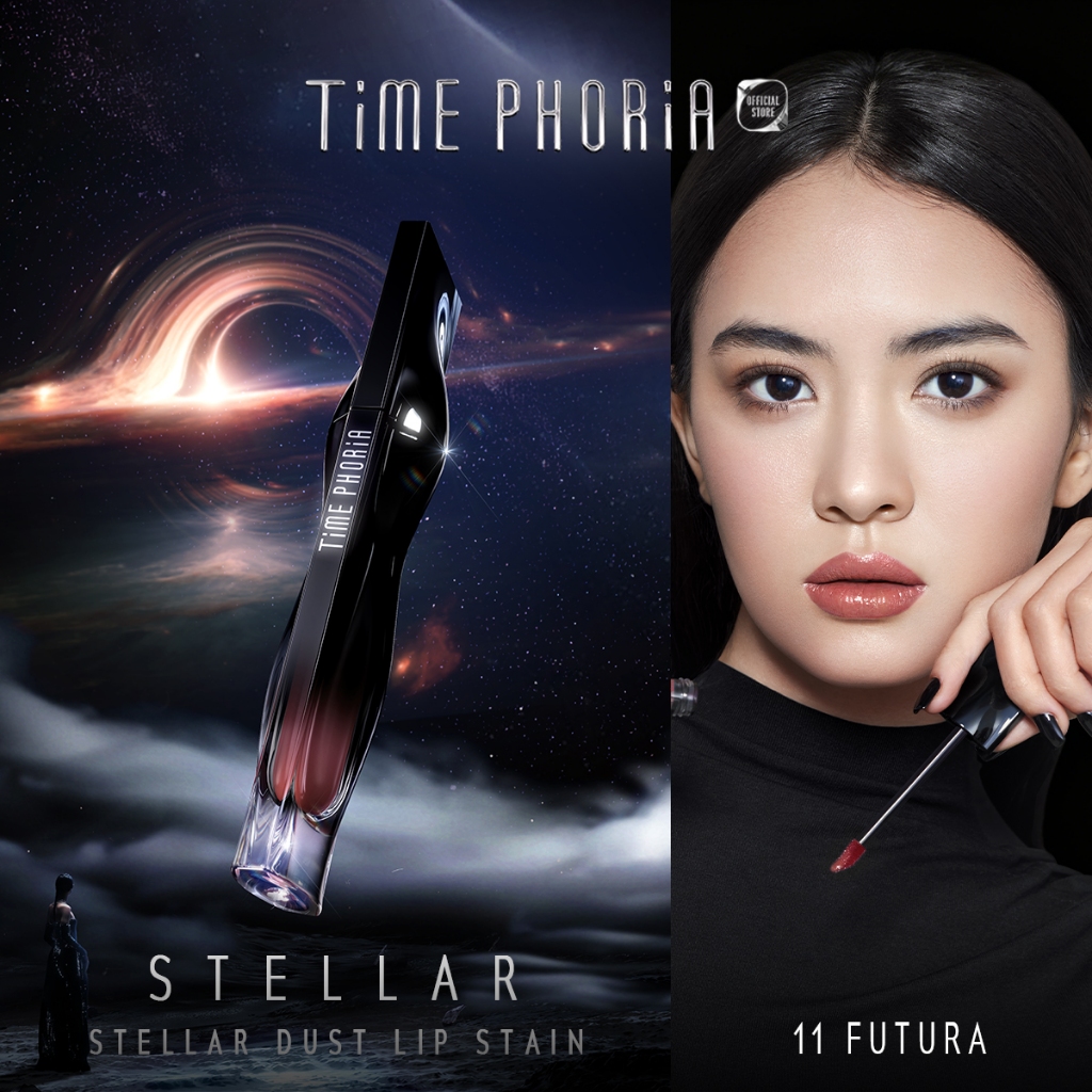 ภาพเพิ่มเติมของ (ซื้อ 2 แถม 1)TimePhoria Stellar Dust Lip Stain ลิปกลอส ลิปสเตน สีคมชัด กันน้ำ กันเหงื่อ ติดทนนาน 12 ชั่วโมง เบาสบาย