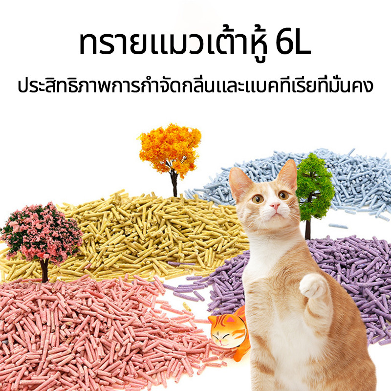 ภาพเพิ่มเติมของ YTL ทรายแมวเต้าหู้ 5ชิ้น ออร์แกนิค100% ผลิตจากกากถั่วเหลืองธรรมชาติ ทรายแมว Cat Litter 6L ทรายแมวเต้าหู้ ทรายเต้าหู้