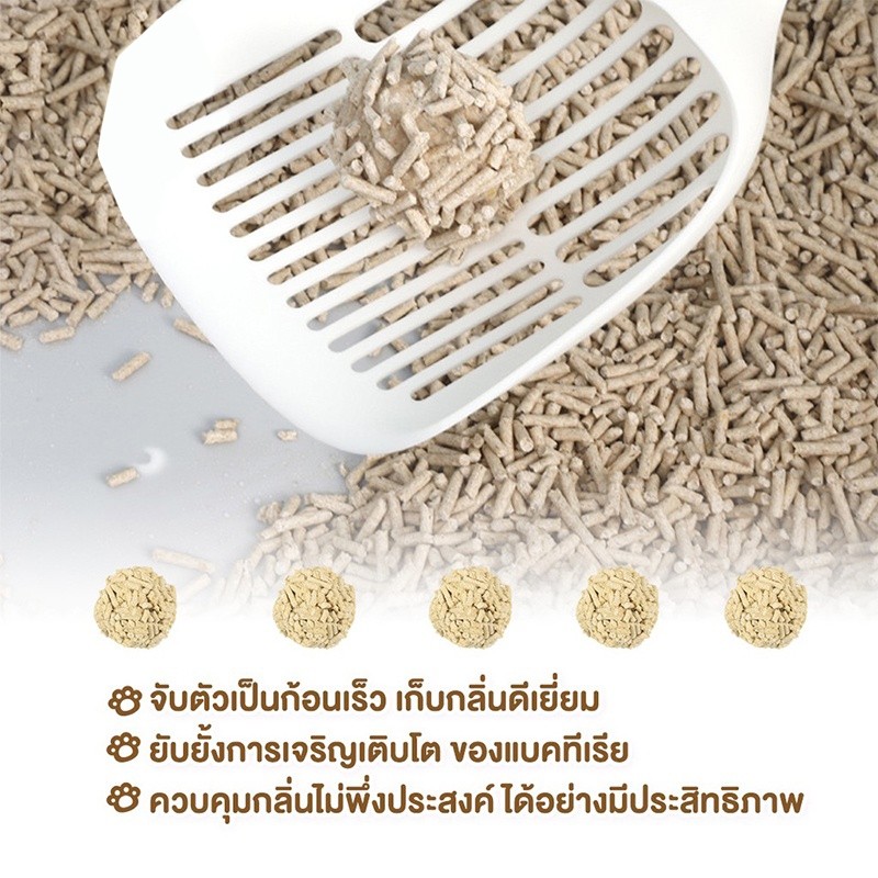 ภาพเพิ่มเติมของ YTL ทรายแมวเต้าหู้ 5ชิ้น ออร์แกนิค100% ผลิตจากกากถั่วเหลืองธรรมชาติ ทรายแมว Cat Litter 6L ทรายแมวเต้าหู้ ทรายเต้าหู้