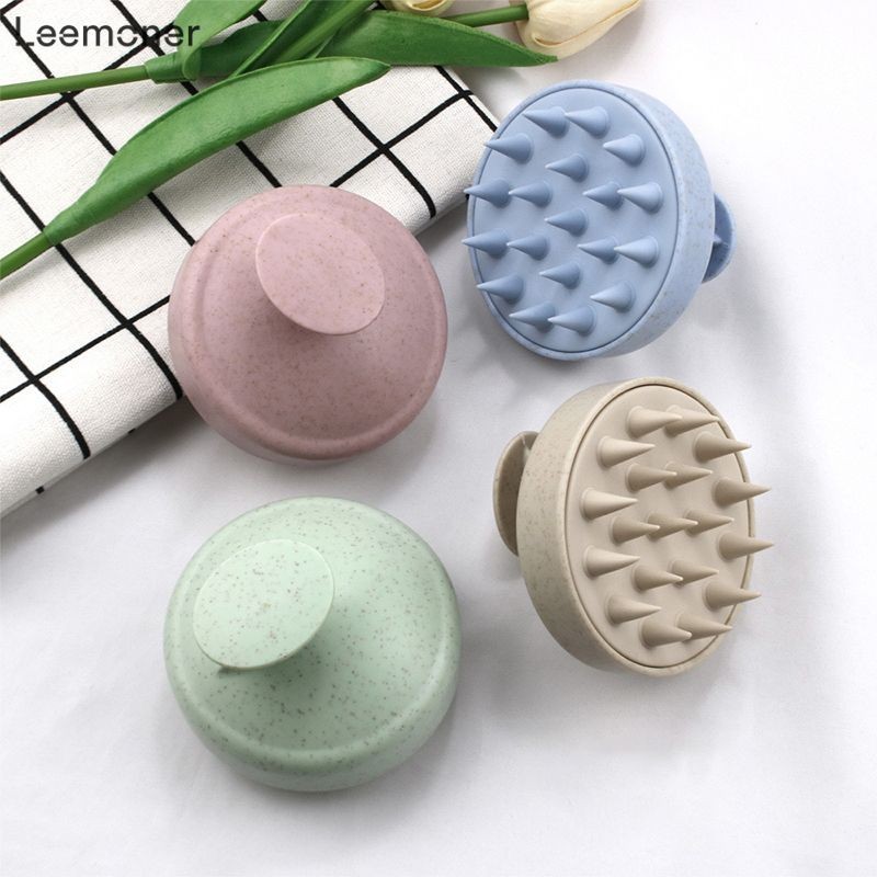 ภาพเพิ่มเติมของ 【Lemon】แปรงซิลิโคน สําหรับสระผม นวดหนังศีรษะ-LN