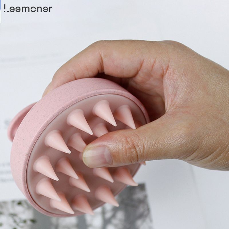 ภาพเพิ่มเติมของ 【Lemon】แปรงซิลิโคน สําหรับสระผม นวดหนังศีรษะ-LN