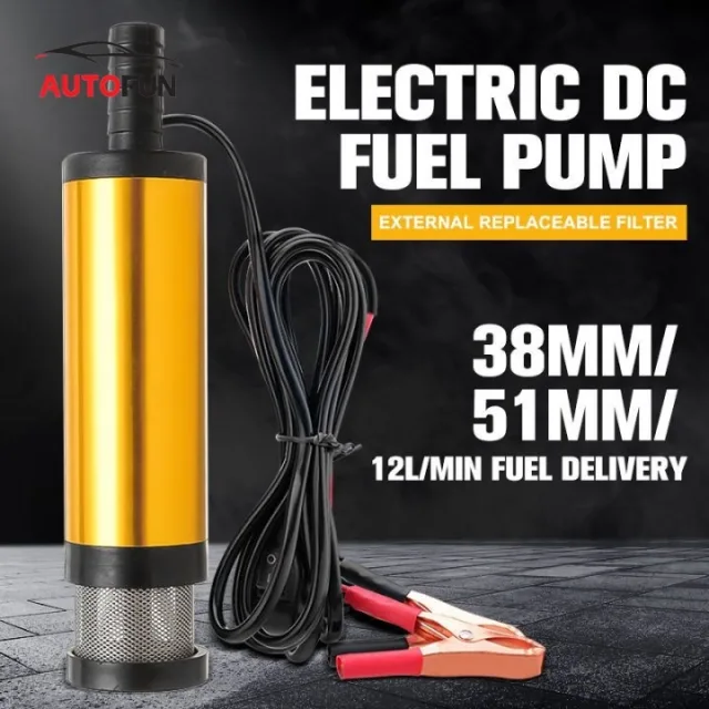 ปั๊มจุ่มไฟฟ้า ปั๊มดูดน้ำมันดีเซล ปั๊มดูดน้ำ โซล่าปั๊ม DC 12v/24vนาที แบบพกพามินิ สำหรับสูบน้ำมันดีเซลปั๊มถ่ายเทน้ำ แบบหน