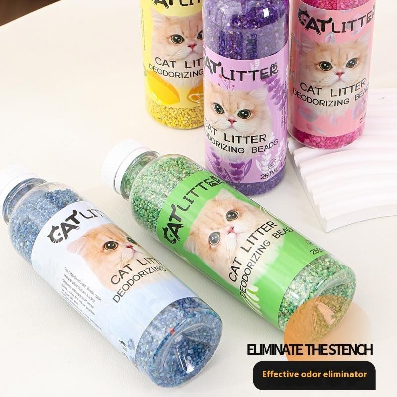 ภาพเพิ่มเติมของ สารระงับกลิ่นกายสำหรับทรายแมว 250ml เม็ดระงับกลิ่นกายปัสสาวะแมว กลิ่นหอมติดทนนาน ลูกปัดระงับกลิ่น
