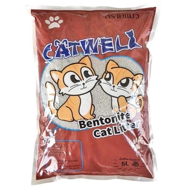ภาพเพิ่มเติมของ Pet CATWELLทรายแมว ราคาถูก CAT Litter CATWELL ทรายแมวคุณภาพดี ขนาด5ลิตร