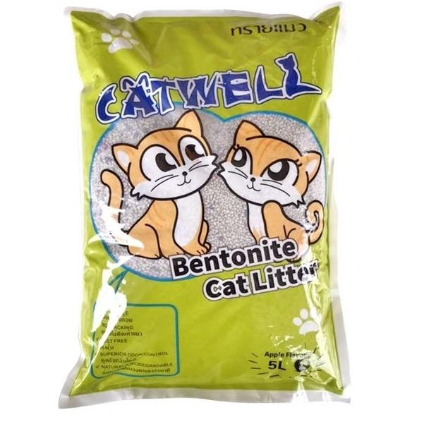 ภาพเพิ่มเติมของ Pet CATWELLทรายแมว ราคาถูก CAT Litter CATWELL ทรายแมวคุณภาพดี ขนาด5ลิตร