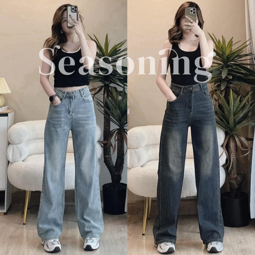 ภาพเพิ่มเติมของ [ใช้โค้ดส่วนลดได้]*ยาว 41-42" * Seasoning รุ่น OG มีไซส์ S-7XL [ ผ้ายืด ] ขากระบอกใหญ่