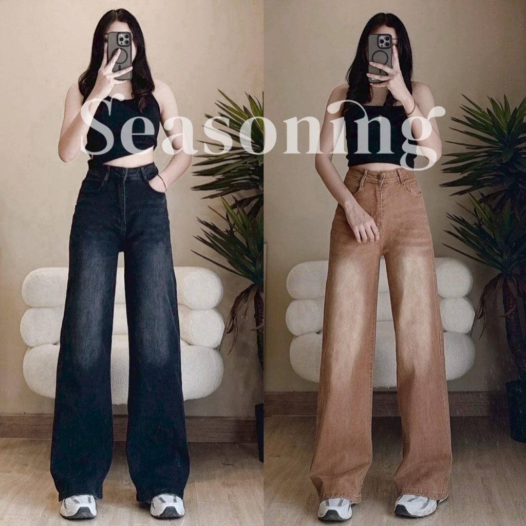 ภาพเพิ่มเติมของ [ใช้โค้ดส่วนลดได้]*ยาว 41-42" * Seasoning รุ่น OG มีไซส์ S-7XL [ ผ้ายืด ] ขากระบอกใหญ่