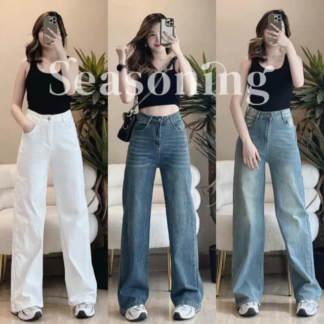 [ใช้โค้ดส่วนลดได้]*ยาว 41-42" * Seasoning รุ่น OG มีไซส์ S-7XL [ ผ้ายืด ] ขากระบอกใหญ่