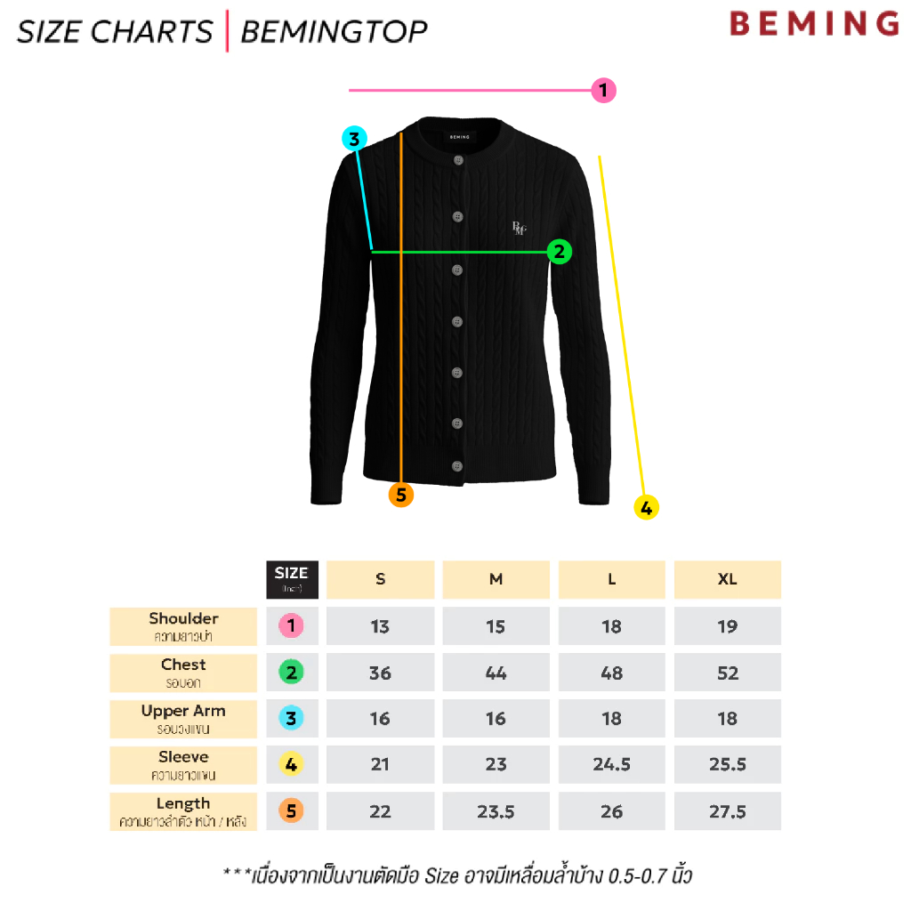 ภาพเพิ่มเติมของ Bemingtop643(S-XL) - BMG Knit Cardigan(Pre 15-20 วัน)