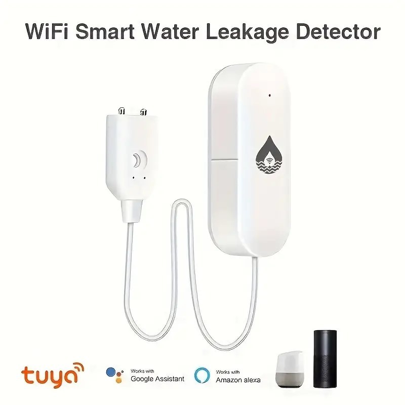 ภาพเพิ่มเติมของ Wifi Tuya สมาร์ท Water Leak Sensor เครื่องตรวจจับสัญญาณเตือนน้ําท่วม Water Leakage Sensor ใช้งานร่วมกับ Smart Life Google Home Alexa
