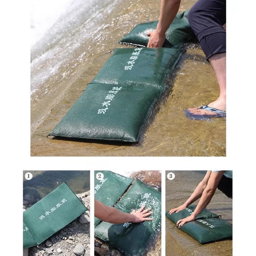 ภาพเพิ่มเติมของ Munshe🌟กระสอบทราย กันน้ำท่วม Water Barrier ถุงดูดซับน้ำ ถุงทรายนํามาใช้ใหม่น้ําท่วมป้องกันกระสอบทรายสําหรับน้ําท่วม