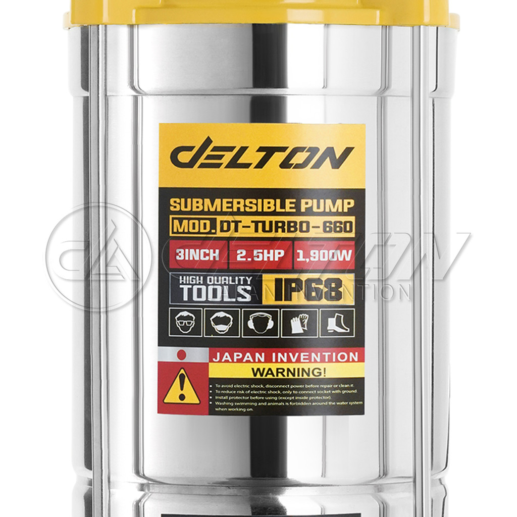 ภาพเพิ่มเติมของ DELTON ปั๊มแช่สแตนเลส 1/2/3 นิ้ว ไดโว่ Submersible Stainless Steel Pump เครื่องสูบน้ำ รุ่นเทอร์โบงานหนัก DT-TURBO-660