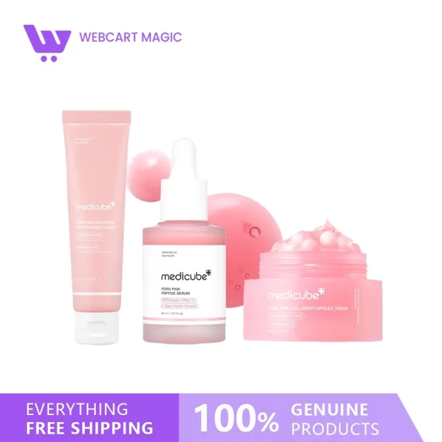 Medicube Salmon PDRN Pink Ampoule 30ml / PDRN Pink Hyaluronic Moisturizing Cream 50ml/ PDRN Pink Collagen Capsule Cream 55g
