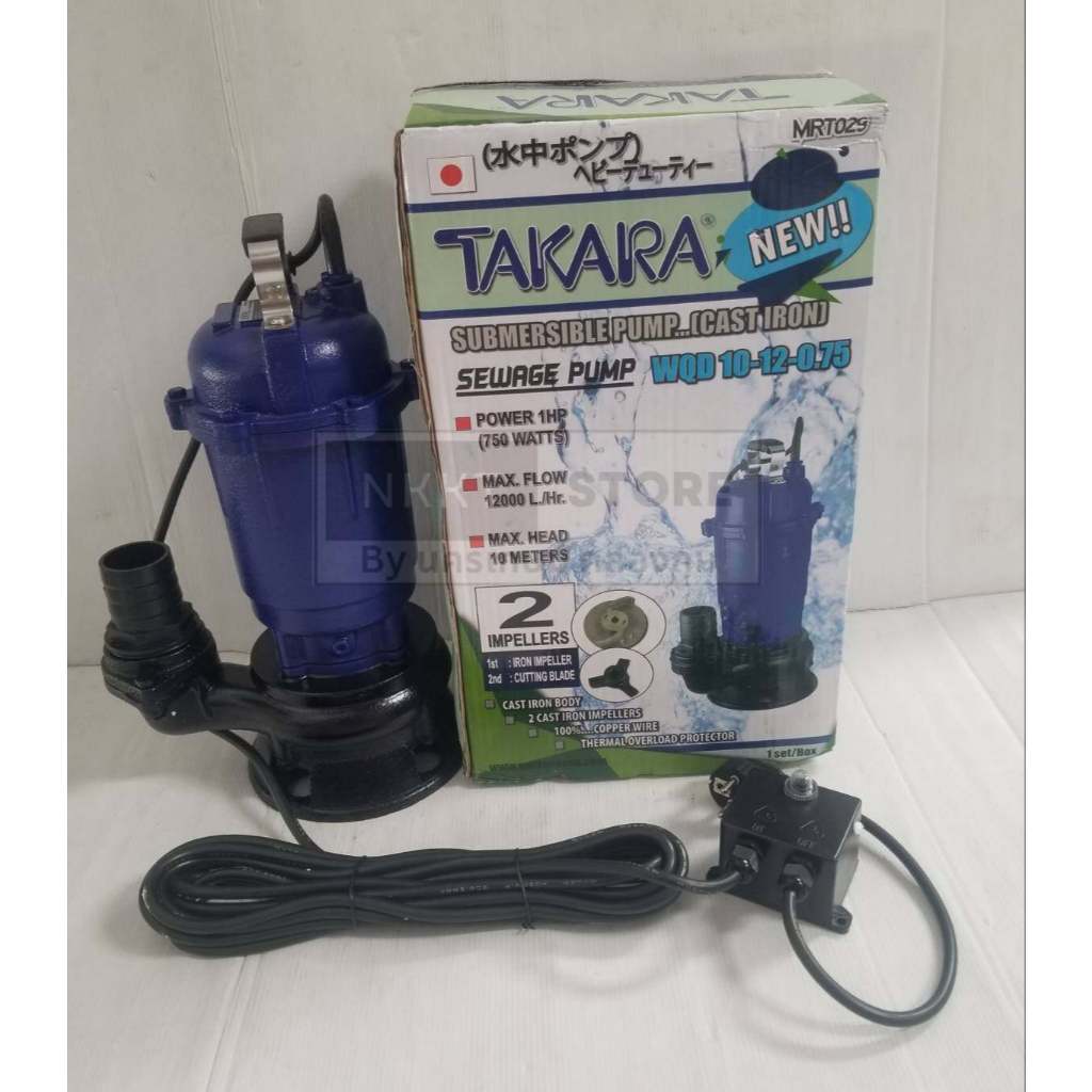 ภาพเพิ่มเติมของ MRT029 / WQD10-12-0.75 ปั้มไดโว่ 750W ปั้มแซ่ จุ่ม 1HP งานหนัก *ดูดโคลน* 2 นิ้ว TAKARA นิยมนำไปประกอบ เครื่องยิงทรายน้ำ