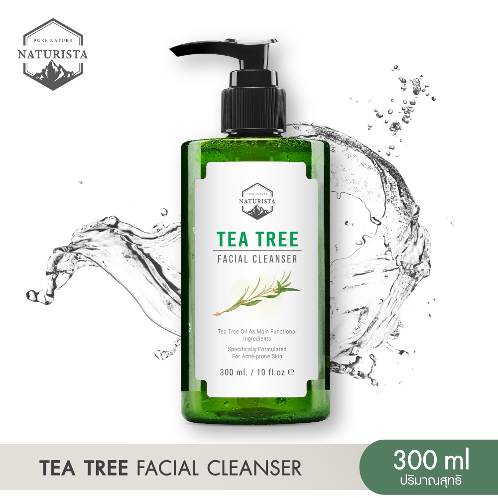 ภาพเพิ่มเติมของ Naturista เจลล้างหน้าทีทรี สำหรับคนเป็นสิว และผิวแพ้ง่าย Tea Tree Facial Cleanser 300ml