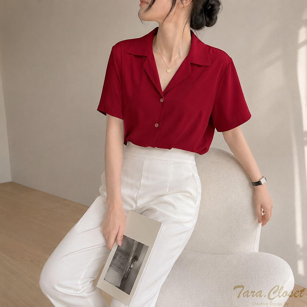 ภาพเพิ่มเติมของ IT019 TARA Shirt Hawaii มีมากกว่า 25 สี เชิ้ตแขนสั้น คอปกฮาวาย กระดุมหน้า เนื้อผ้าไหมอิตาลีอย่างดี ใส่สบาย ไม่ร้อน