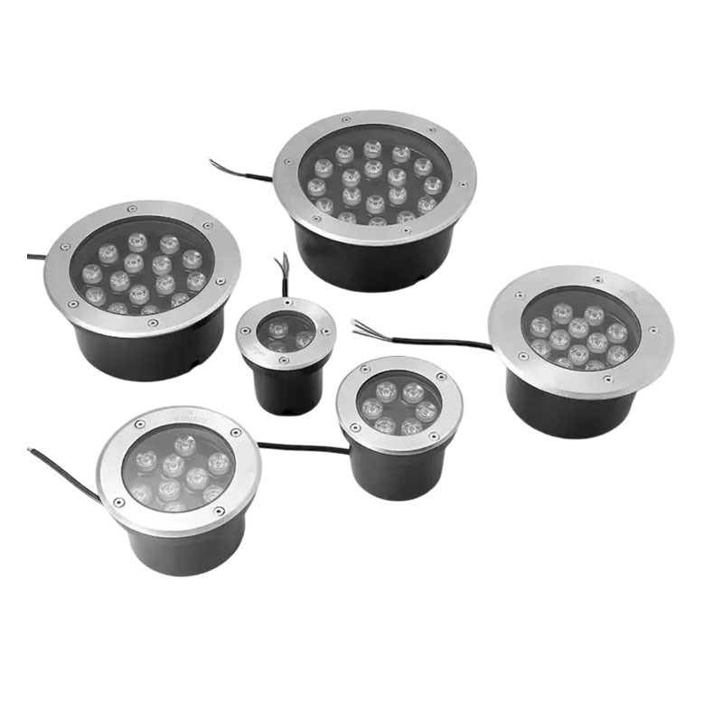 ภาพเพิ่มเติมของ IP68 LED โคมไฟใต้ดิน 6W 9W บันไดแบบฝังน้ําท่วมสปอตไลท์พื้นดินกันน้ํากลางแจ้งสวน 220V 12V