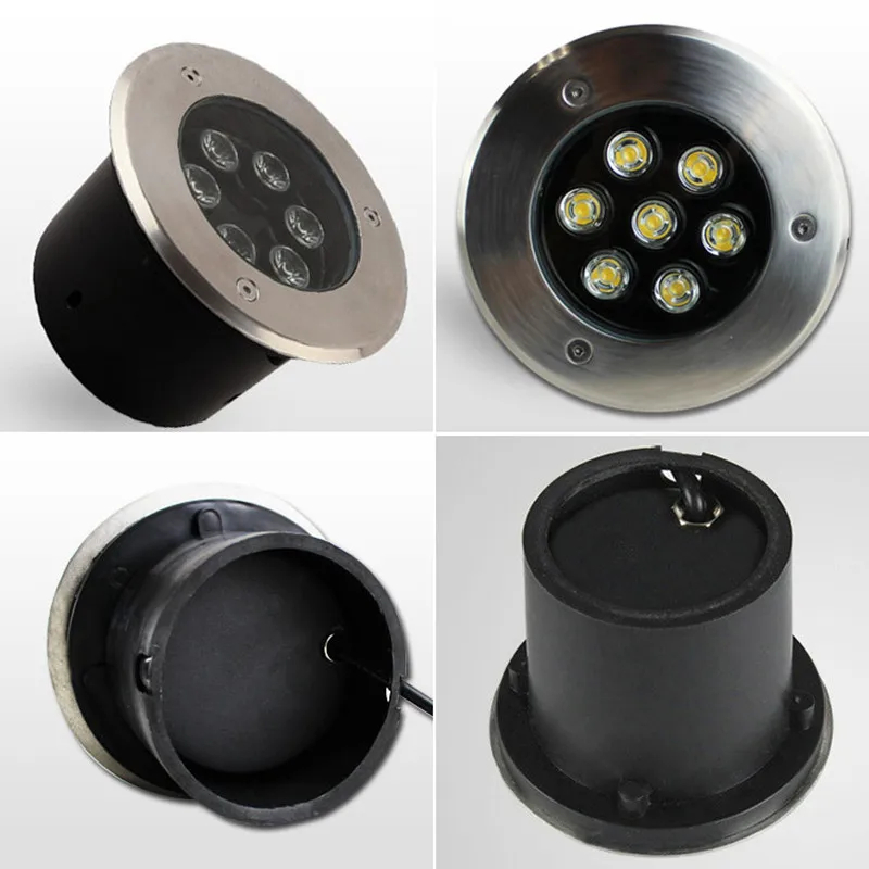 ภาพเพิ่มเติมของ IP68 LED โคมไฟใต้ดิน 6W 9W บันไดแบบฝังน้ําท่วมสปอตไลท์พื้นดินกันน้ํากลางแจ้งสวน 220V 12V