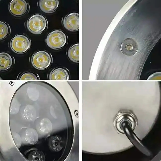ภาพเพิ่มเติมของ IP68 LED โคมไฟใต้ดิน 6W 9W บันไดแบบฝังน้ําท่วมสปอตไลท์พื้นดินกันน้ํากลางแจ้งสวน 220V 12V