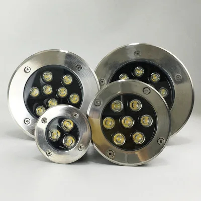 ภาพเพิ่มเติมของ IP68 LED โคมไฟใต้ดิน 6W 9W บันไดแบบฝังน้ําท่วมสปอตไลท์พื้นดินกันน้ํากลางแจ้งสวน 220V 12V