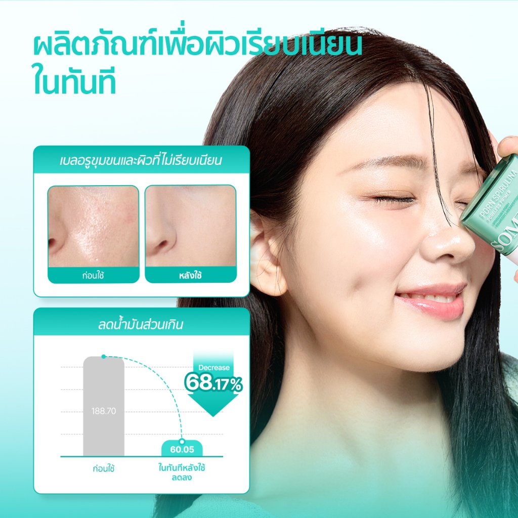 ภาพเพิ่มเติมของ [NEW] SOME BY MI PDRN Spirulina Poreless Primer 10g