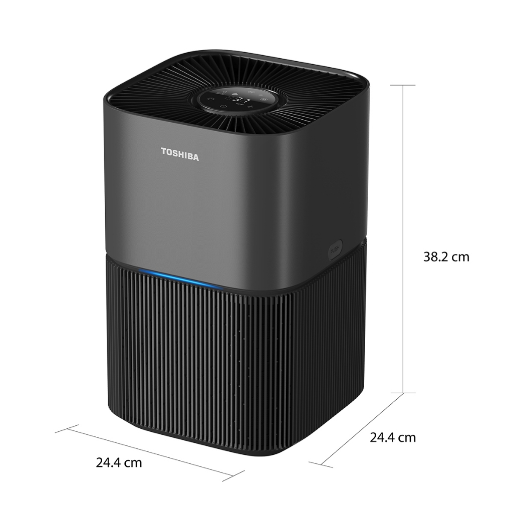 ภาพเพิ่มเติมของ Toshiba เครื่องฟอกอากาศ PM2.5 ชุดกรองฝุ่น HEPA ดักจับฝุ่น 0.3ไมครอน มี UV ทำงานเงียบ ห้อง 31 ตร.ม (สีดำ) TAP-YD25UTH(H)