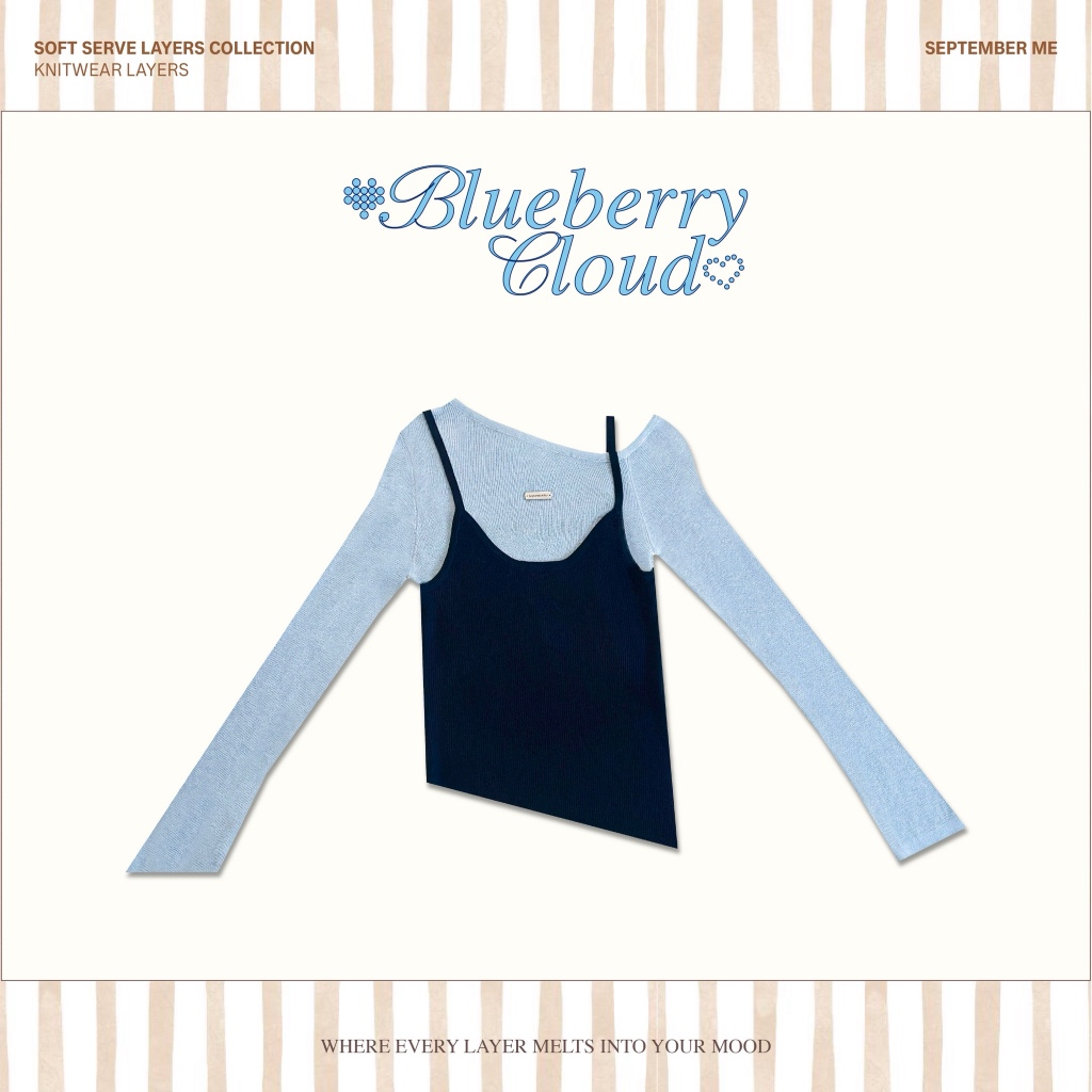 ภาพเพิ่มเติมของ SEPTEMBER ME - Soft Serve Layers เสื้อไหมพรมแขนยาวปาด