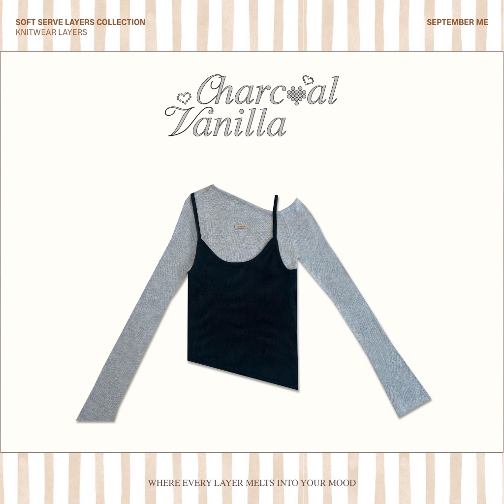 ภาพเพิ่มเติมของ SEPTEMBER ME - Soft Serve Layers เสื้อไหมพรมแขนยาวปาด