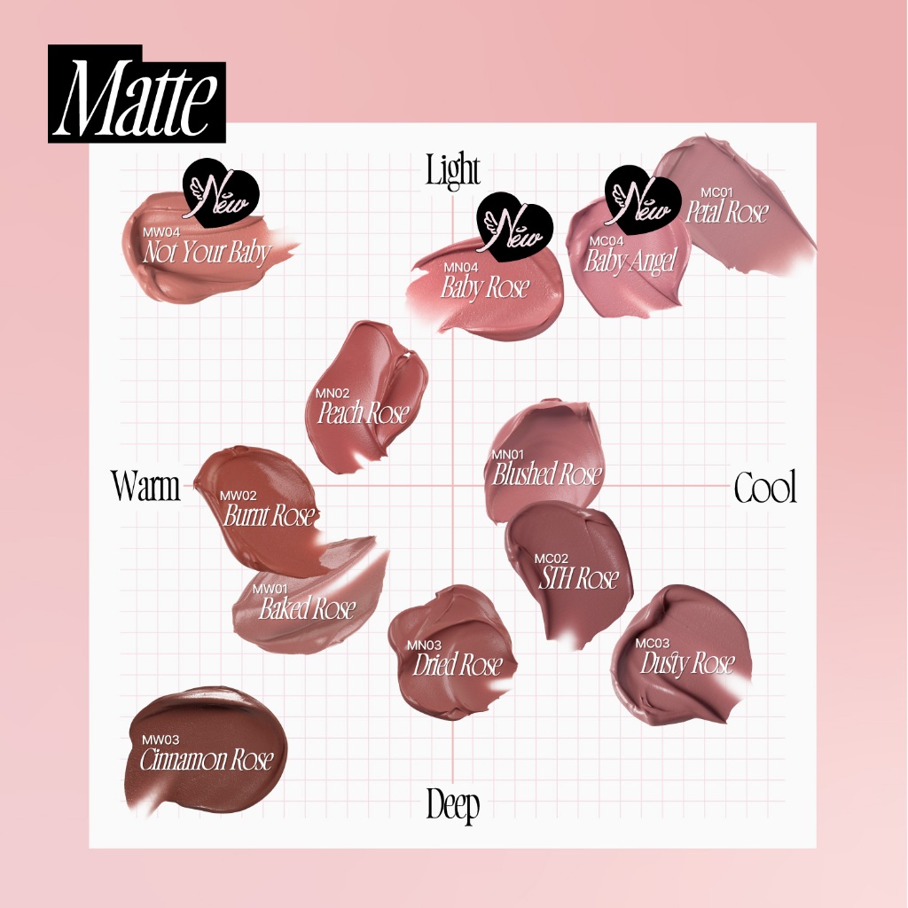 ภาพเพิ่มเติมของ [fwee] Rose Obsession Stay-fit Lip Tint (24 สี)