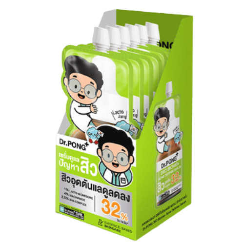 ภาพเพิ่มเติมของ (3 สูตร)Dr.Pong acne brightening melasma serum ดอกเตอร์พงศ์ สิว ฝ้า กระ กระจ่างใส เซรั่ม 7มล กล่อง6ซอง
