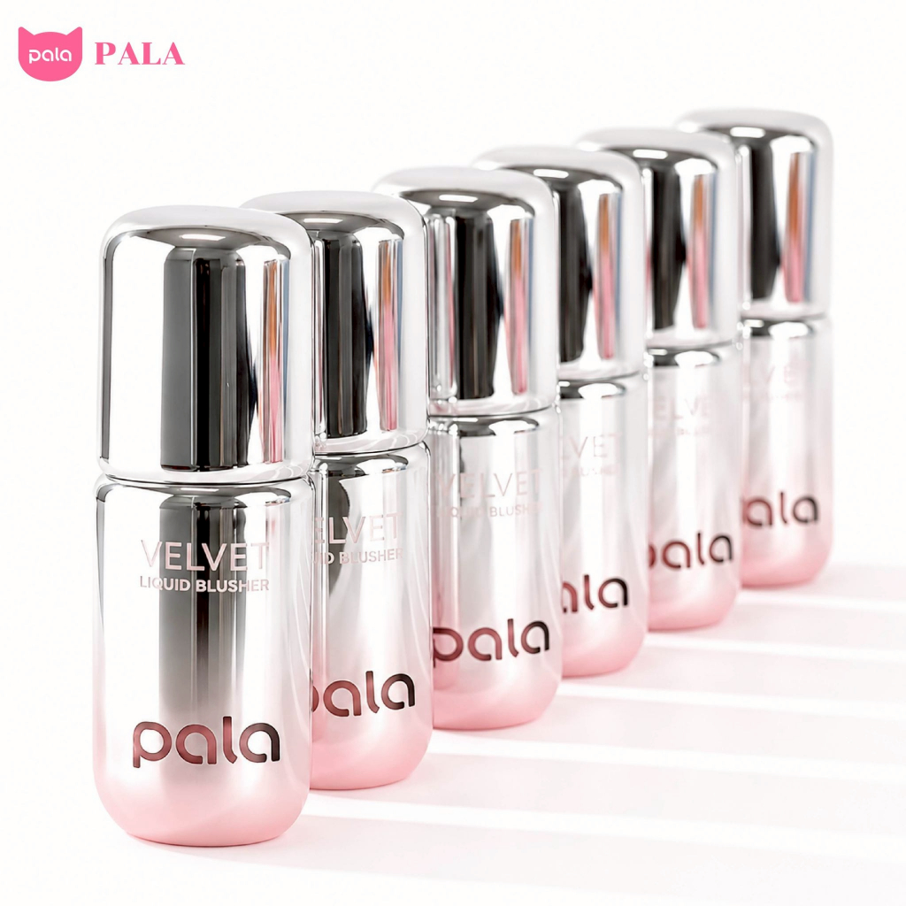 ภาพเพิ่มเติมของ PALA บลัชออนเนื้อน้ำ VELVET LIQUID BLUSHER บลัชออน ทาแก้มและเปลือกตา 7g. แบรนด์ไทย มี อ.ย.