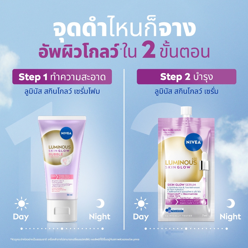 ภาพเพิ่มเติมของ นีเวีย ลูมินัส630 สกิน โกลว์ เซรั่ม 7 มล.x6 NIVEA