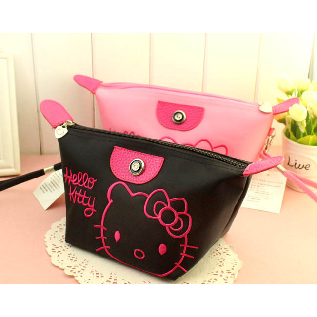 ภาพเพิ่มเติมของ กระเป๋าใส่เครื่องสำอางค์ Hello Kitty ความจุสูงกันน้ำแบบพกพากระเป๋าเดินทางเครื่องสำอางค์ใสถุงดูแลผิว