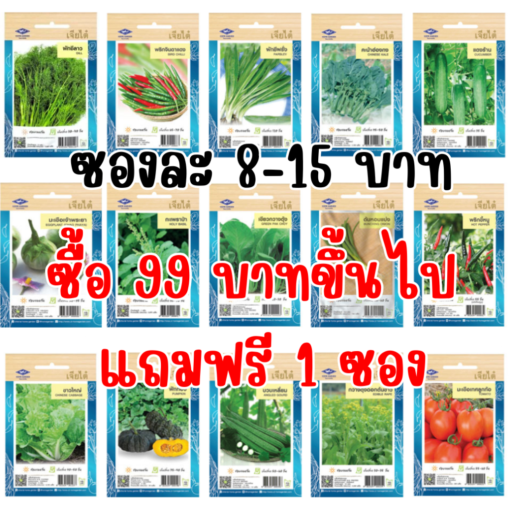 ภาพเพิ่มเติมของ เมล็ดผักเจียไต๋ OP ของแท้ ซองละ 8-15 บาท ซื้อยอด 99 บาทขึ้นไปแถมฟรี 1 ซอง