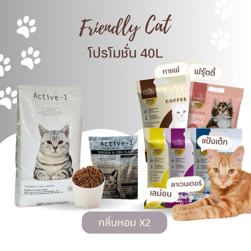 ภาพเพิ่มเติมของ Friendlycat(40ลิตร) ทรายแมว เฟรนลี่แคท 10ลิตร 4ถุง กลิ่นหอมX2 จับก้อนดี