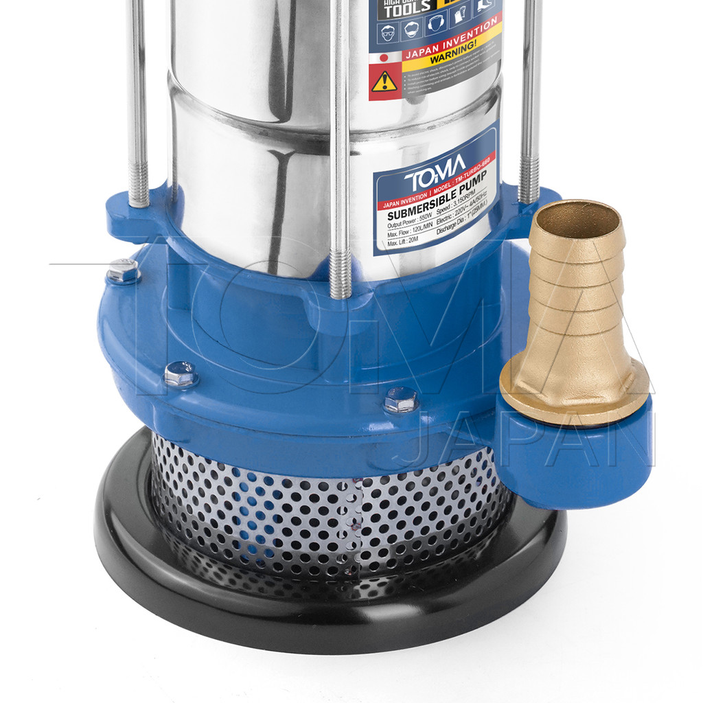 ภาพเพิ่มเติมของ TOMA JAPAN ปั๊มแช่สแตนเลส 1 นิ้ว 550W 0.7HP ไดโว่ Submersible Stainless Steel Pump รุ่นเทอร์โบงานหนัก TM-TURBO-660 1นิ้ว