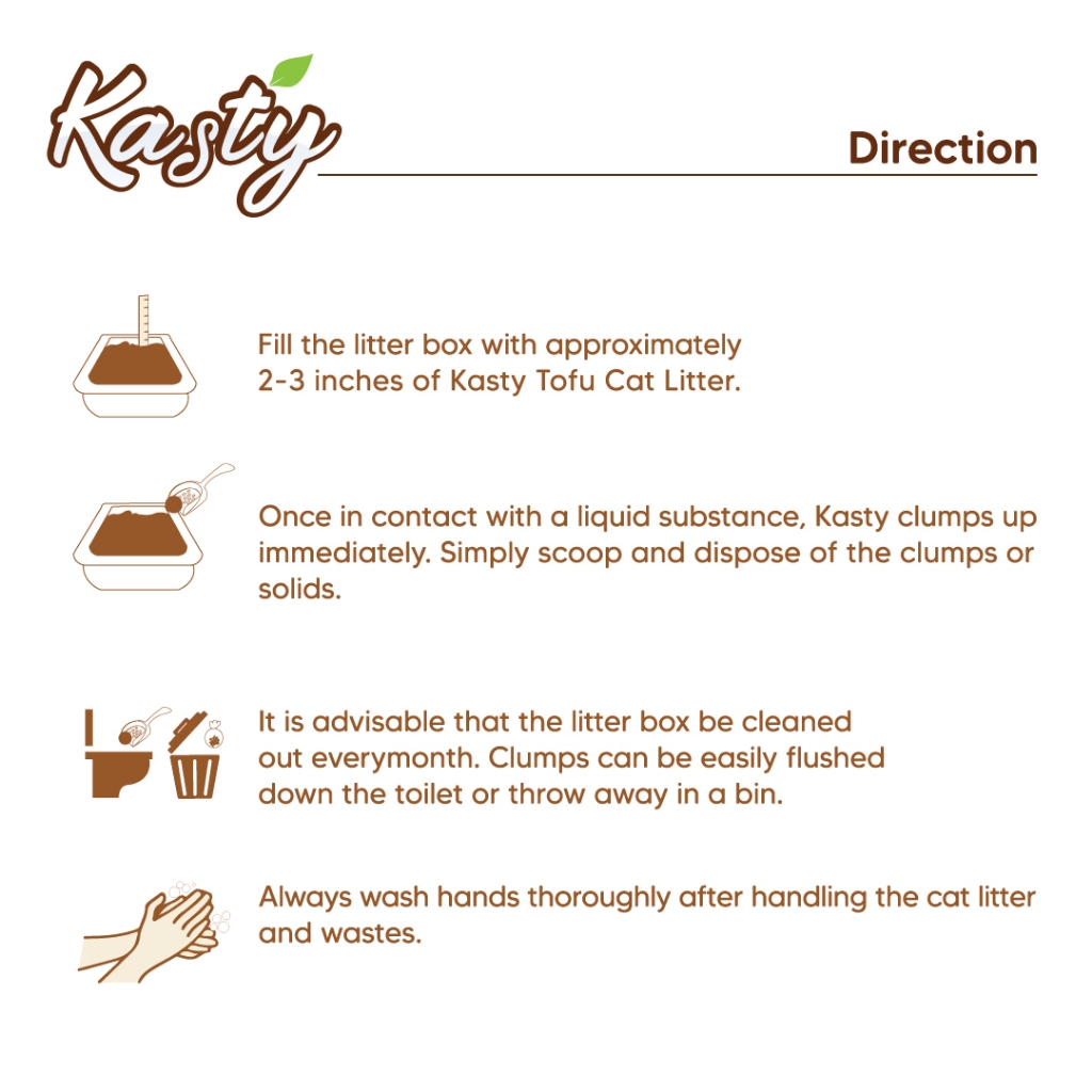 ภาพเพิ่มเติมของ Kasty Tofu Litter (10L) ทรายแมวเต้าหู้ แบบแท่ง ผลิตจากถั่วลันเตาธรรมชาติ ไร้ฝุ่น ควบคุมกลิ่น จับตัวเร็ว ทิ้งชักโครกได้