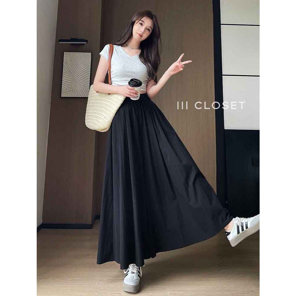 ภาพเพิ่มเติมของ กางเกงกระโปรง lll Freesize lll COM523 สม็อกรอบเอว มีกระเป๋าข้าง ผ้าครัช ไม่ต้องรีด ใส่สบาย