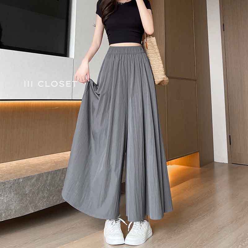 ภาพเพิ่มเติมของ กางเกงกระโปรง lll Freesize lll COM523 สม็อกรอบเอว มีกระเป๋าข้าง ผ้าครัช ไม่ต้องรีด ใส่สบาย