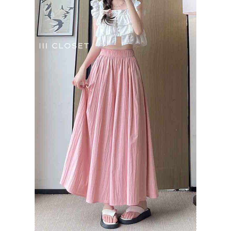 ภาพเพิ่มเติมของ กางเกงกระโปรง lll Freesize lll COM523 สม็อกรอบเอว มีกระเป๋าข้าง ผ้าครัช ไม่ต้องรีด ใส่สบาย
