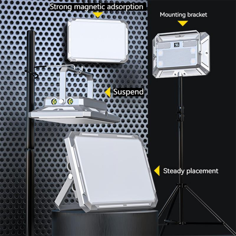 ภาพเพิ่มเติมของ Kxk-686 XPE LED 1000LM ไฟทํางานน้ําท่วม Type-C ชาร์จแบตเตอรี่ในตัว IP44 กันน้ํากลางแจ้งทํางาน Camping โคมไฟ