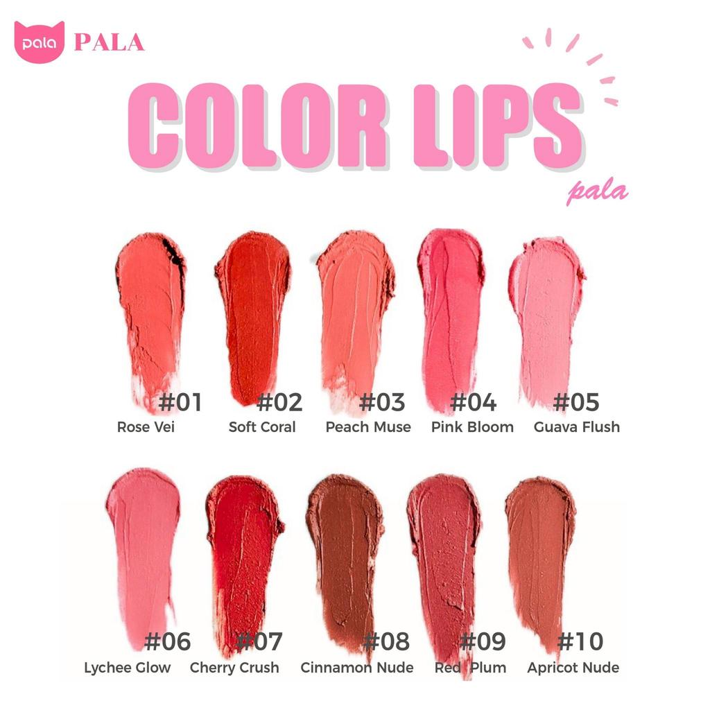 ภาพเพิ่มเติมของ PALA ลิป เนื้อมูสครีมมี่ ฟินิชซอฟต์แมตต์ COLOR HOLDING NON-STICK CUP LIPSTICK กันน้ำ ติดทน 10เฉดสี 3g แบรนด์ไทย มีอ.ย.