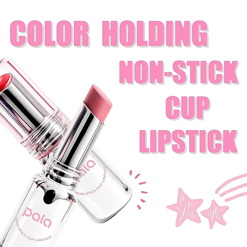 ภาพเพิ่มเติมของ PALA ลิป เนื้อมูสครีมมี่ ฟินิชซอฟต์แมตต์ COLOR HOLDING NON-STICK CUP LIPSTICK กันน้ำ ติดทน 10เฉดสี 3g แบรนด์ไทย มีอ.ย.