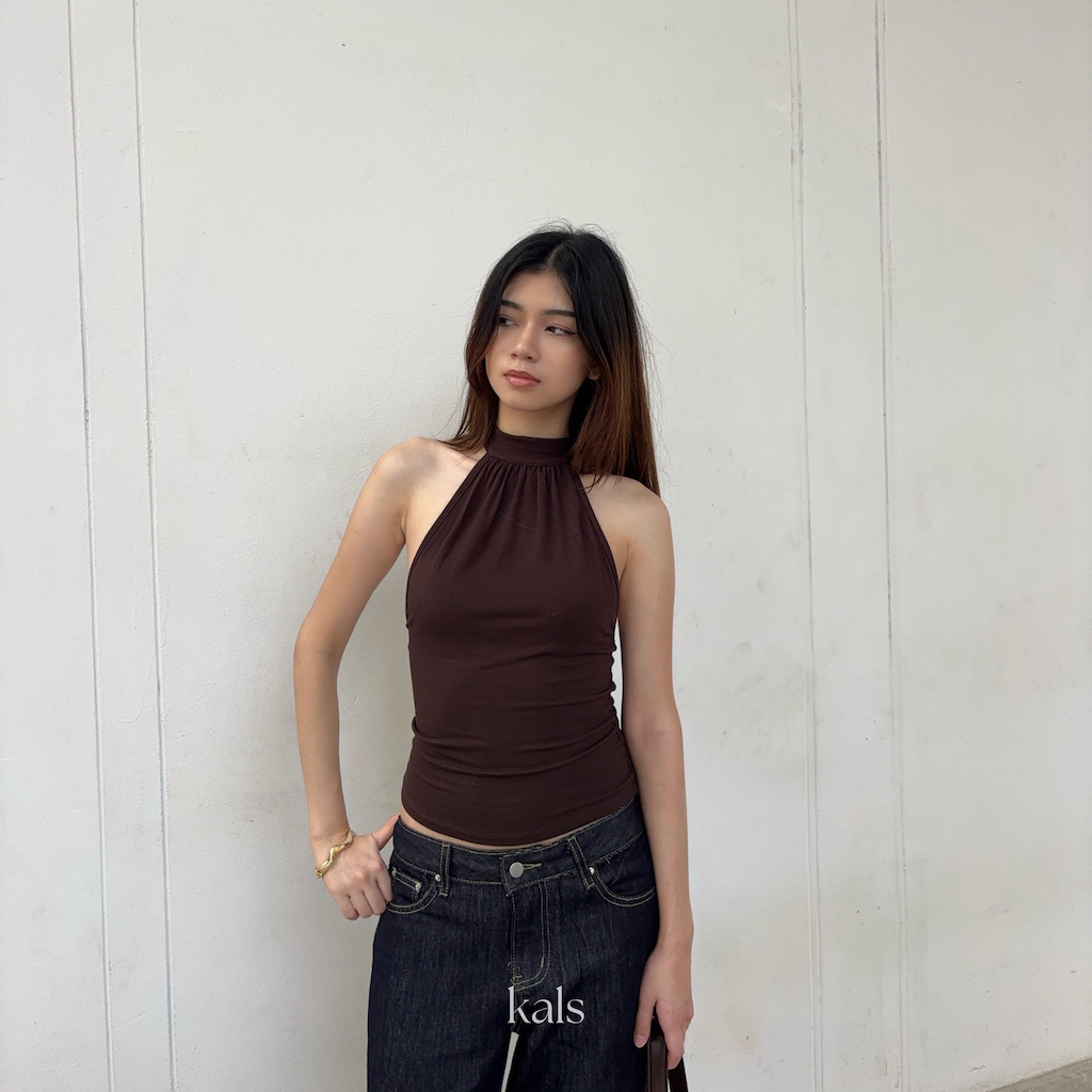 ภาพเพิ่มเติมของ Kals - Mira Tank Top เสื้อกล้ามคอจีบ ดีเทลผูกโบว์ โชว์ครึ่งหลัง