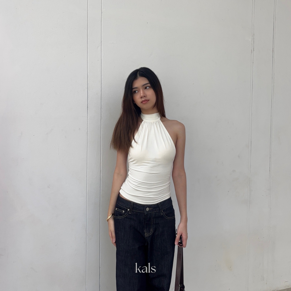 ภาพเพิ่มเติมของ Kals - Mira Tank Top เสื้อกล้ามคอจีบ ดีเทลผูกโบว์ โชว์ครึ่งหลัง