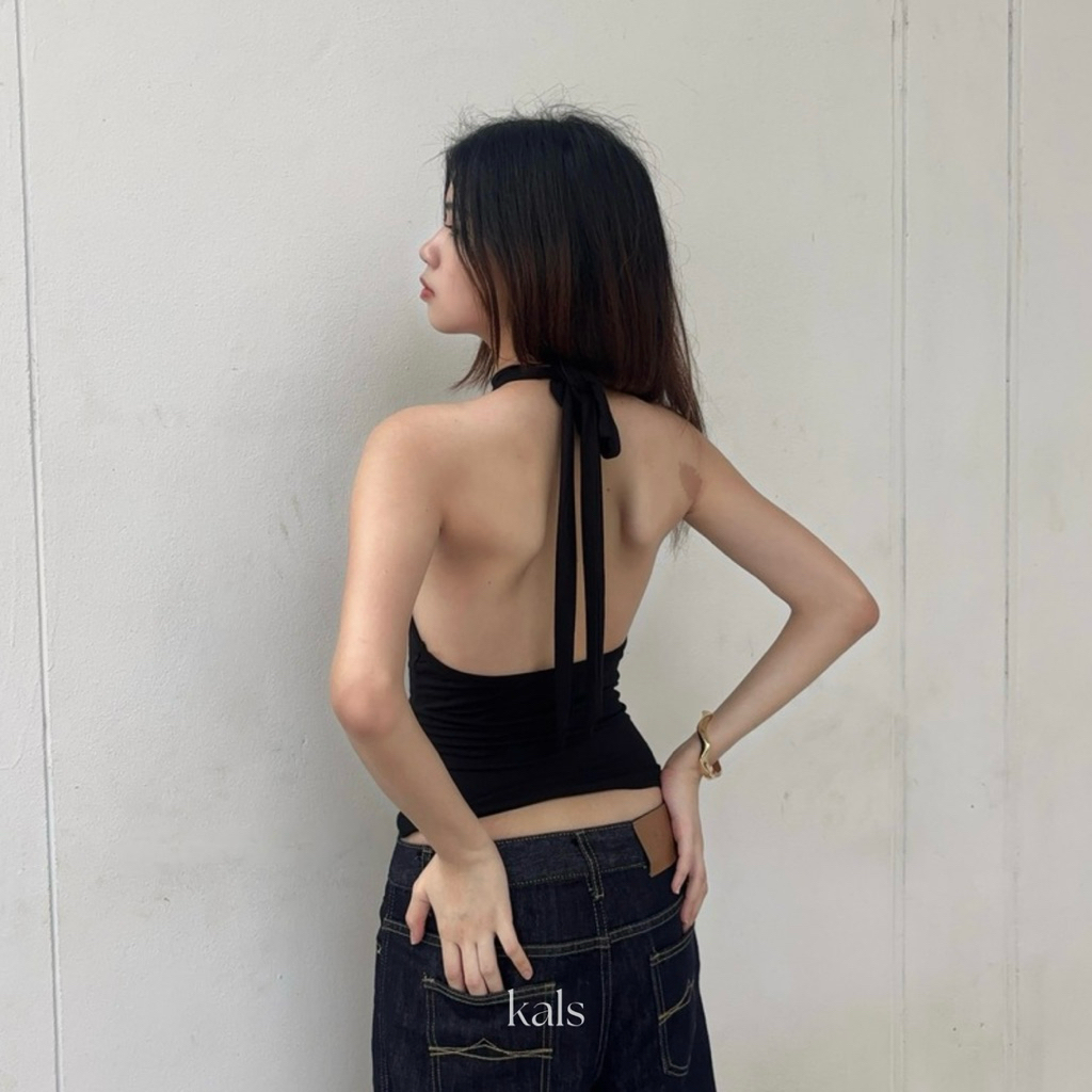 ภาพเพิ่มเติมของ Kals - Mira Tank Top เสื้อกล้ามคอจีบ ดีเทลผูกโบว์ โชว์ครึ่งหลัง