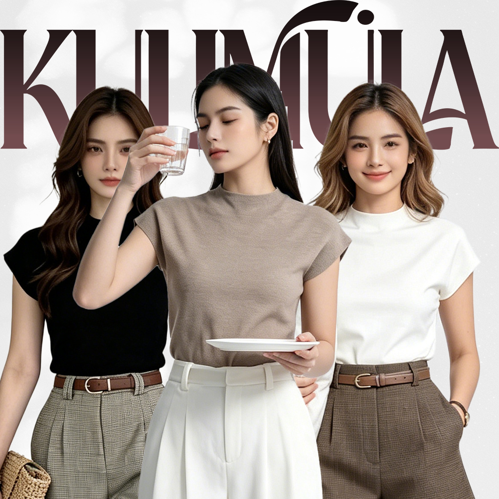 ภาพเพิ่มเติมของ KULIMULA Knit top คาดิแกนแขนสั้น เสื้อไหมพรมเข้ารูป เสื้อเเขนสั้น เสื้อดำ YD18