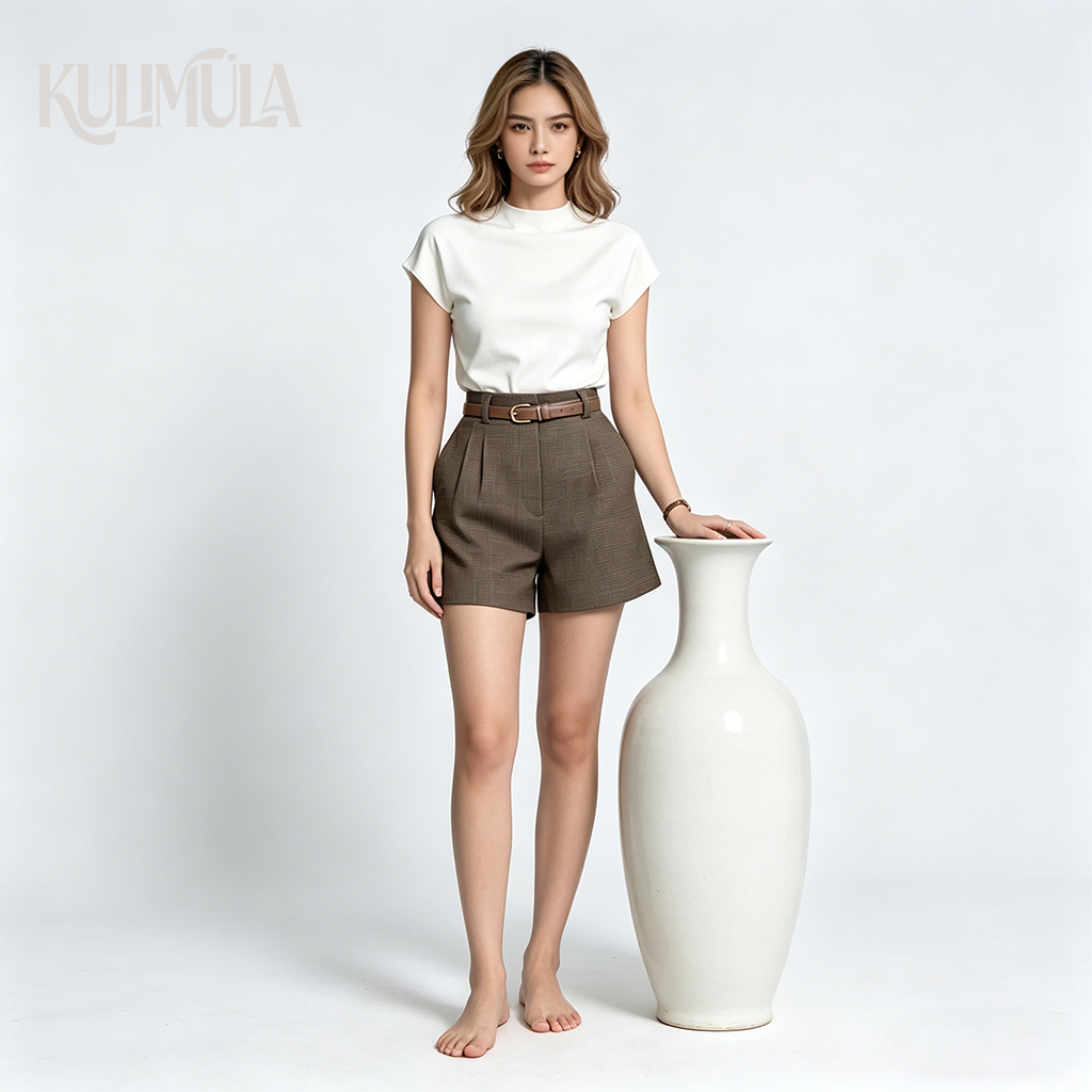 ภาพเพิ่มเติมของ KULIMULA Knit top คาดิแกนแขนสั้น เสื้อไหมพรมเข้ารูป เสื้อเเขนสั้น เสื้อดำ YD18
