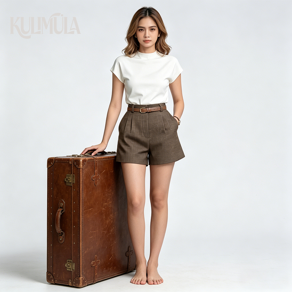 ภาพเพิ่มเติมของ KULIMULA Knit top คาดิแกนแขนสั้น เสื้อไหมพรมเข้ารูป เสื้อเเขนสั้น เสื้อดำ YD18